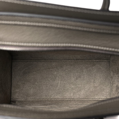 Celine Drummed Calfskin Nano Luggage Souris 5 of 9