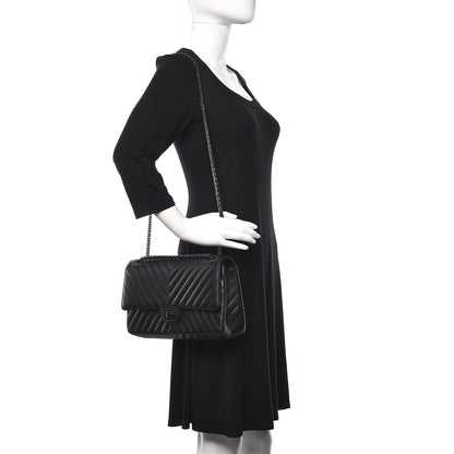 Chanel Sheepskin Chevron Quilted 2.55 Reissue 226 Flap So Black 2 of 14
