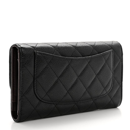 Chanel Caviar Quilted Large Flap Wallet Black 3 of 9