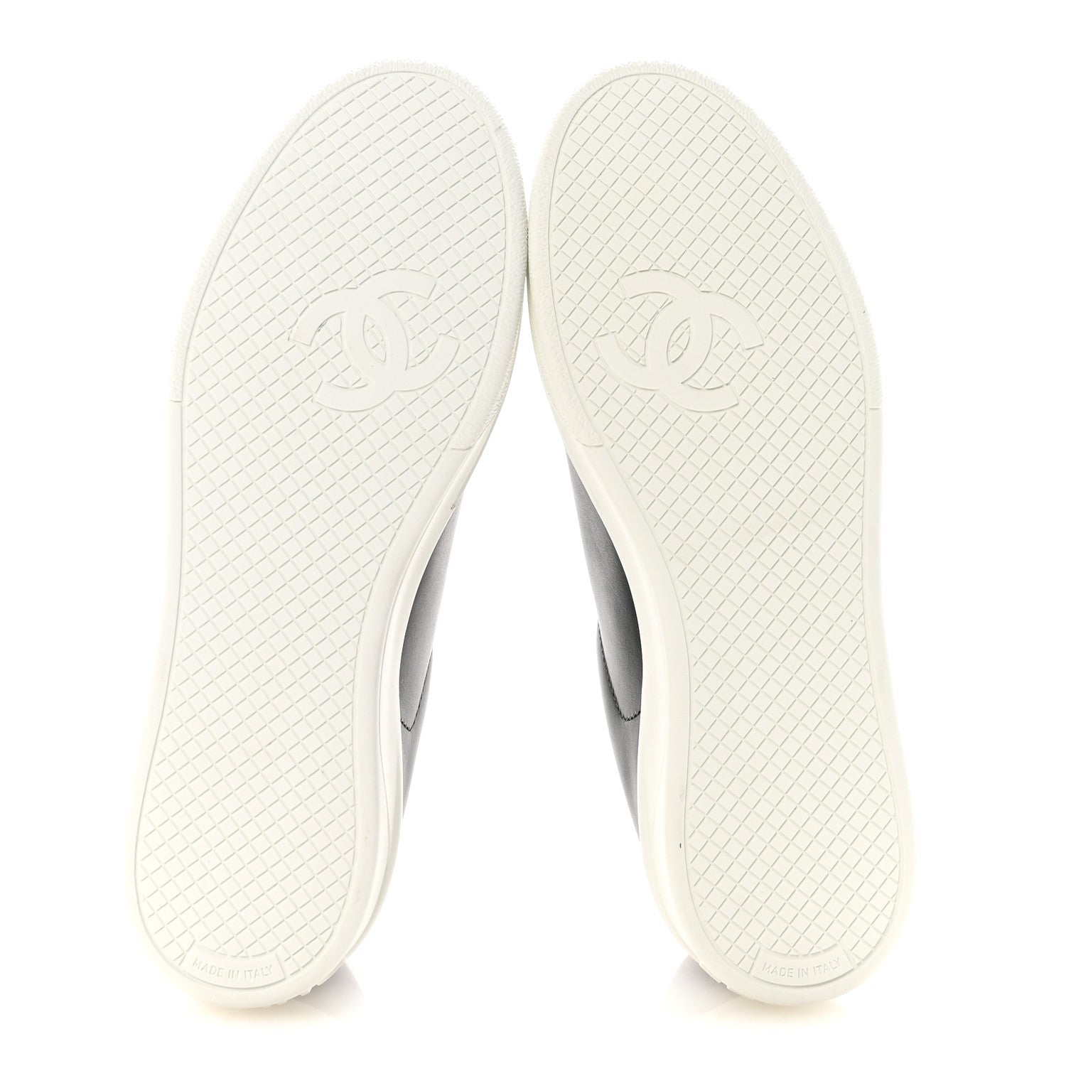 Chanel Calfskin CC Womens Sneakers 37 Black 6 of 10