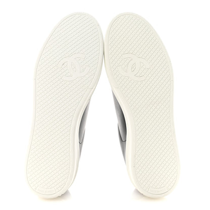 Chanel Calfskin CC Womens Sneakers 37 Black 6 of 10