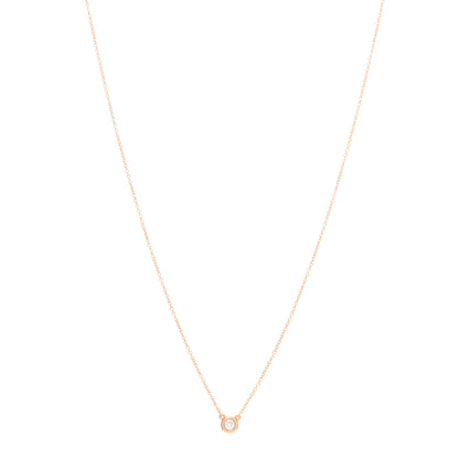 Tiffany 18K Rose Gold Diamond .10ct Elsa Peretti Diamonds by the Yard Pendant Necklace 1 of 4