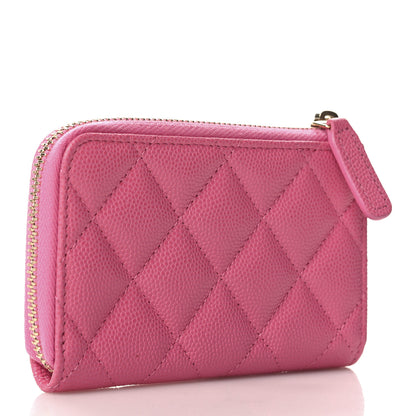 Chanel Caviar Quilted Zipped Key Holder Case Pink 3 of 7
