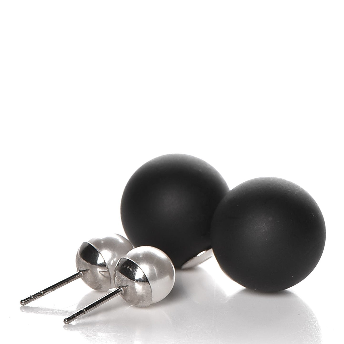 Mise En Dior Tribal Earrings Matte Black Pearl
