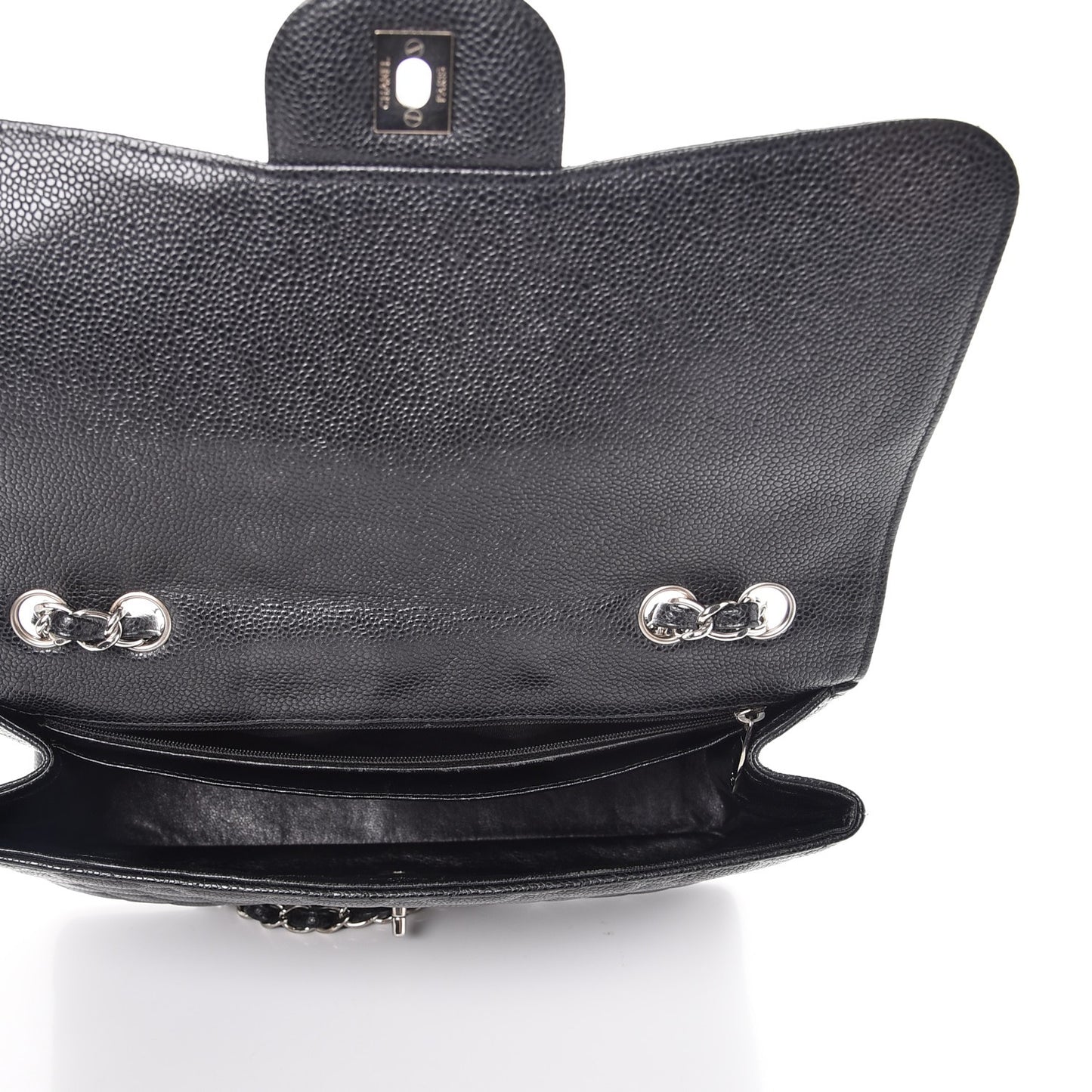 Caviar Quilted Jumbo Single Flap Black