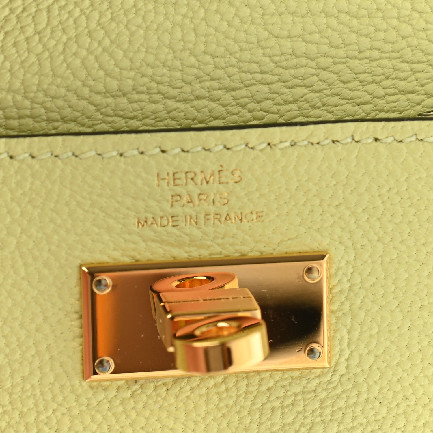 Hermes Chevre Mysore Kelly Pocket Compact Wallet Jaune Bourgeon 7 of 8