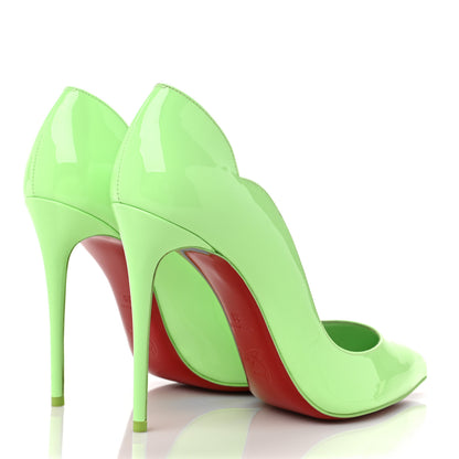 Christian Louboutin Patent Hot Chick 100 Pumps 38 Tropique 4 of 8