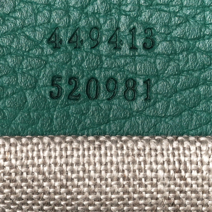 Gucci Monogram Dollar Calfskin Mini Bree Messenger Bag Beige Ebony Emerald 7 of 13