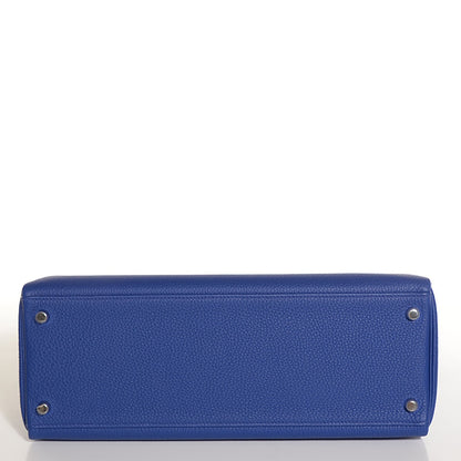 Hermes Togo Kelly Retourne 35 Bleu Electrique 7 of 28