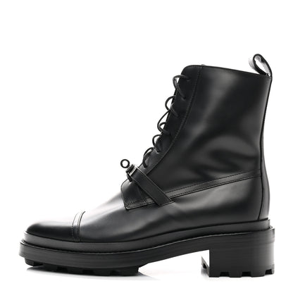Hermes Glossed Calfskin Funk Ankle Boots 41 Black 1 of 10