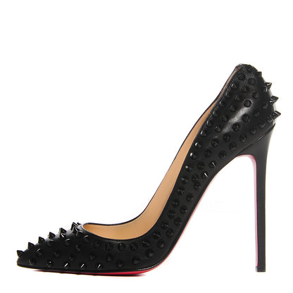Christian Louboutin Nappa Pigalle Spikes 120 Pumps 40 Black 1 of 6
