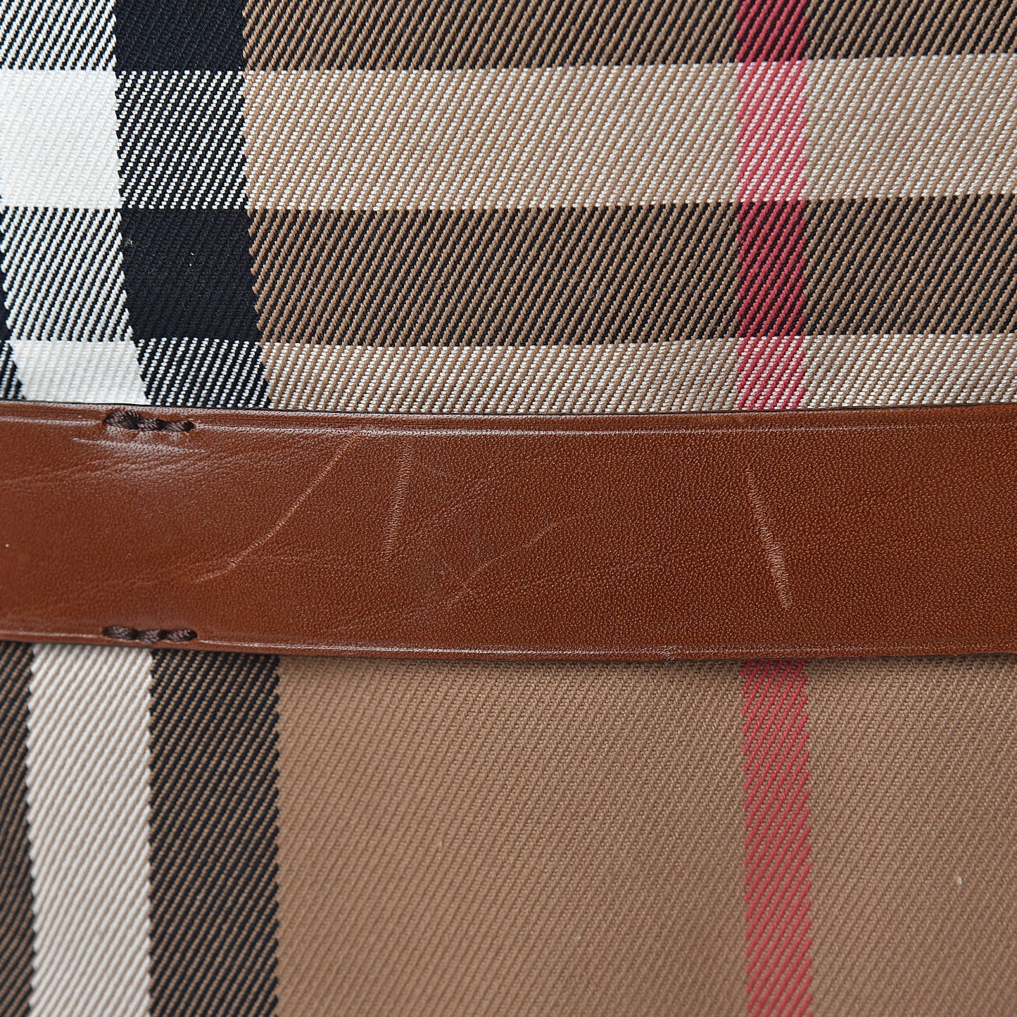 House Check Bridle Calfskin Medium Gosford Hobo Dark Tan