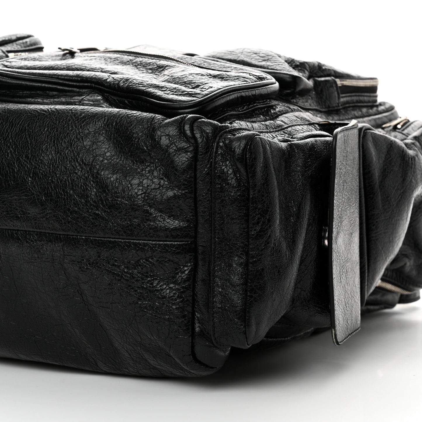 Agneau Arena Superbusy Large Sling Zip Shoulder Bag Black