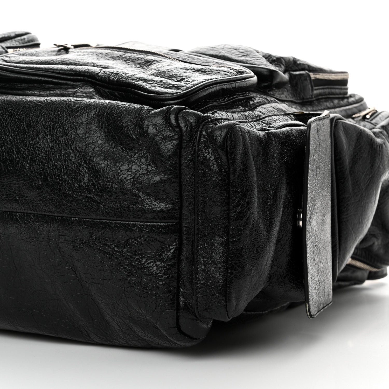 Balenciaga Agneau Arena Superbusy Large Sling Zip Shoulder Bag Black 10 of 13