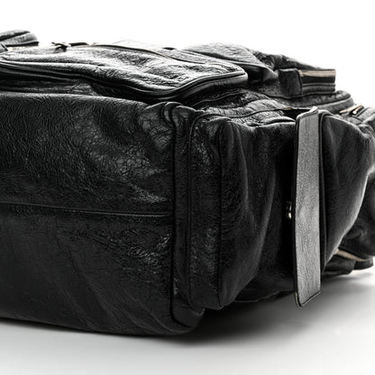Balenciaga Agneau Arena Superbusy Large Sling Zip Shoulder Bag Black 10 of 13