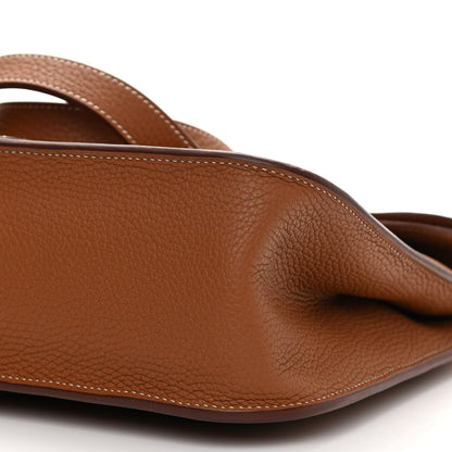 Hermes Taurillon Clemence Halzan 31 Gold 11 of 12