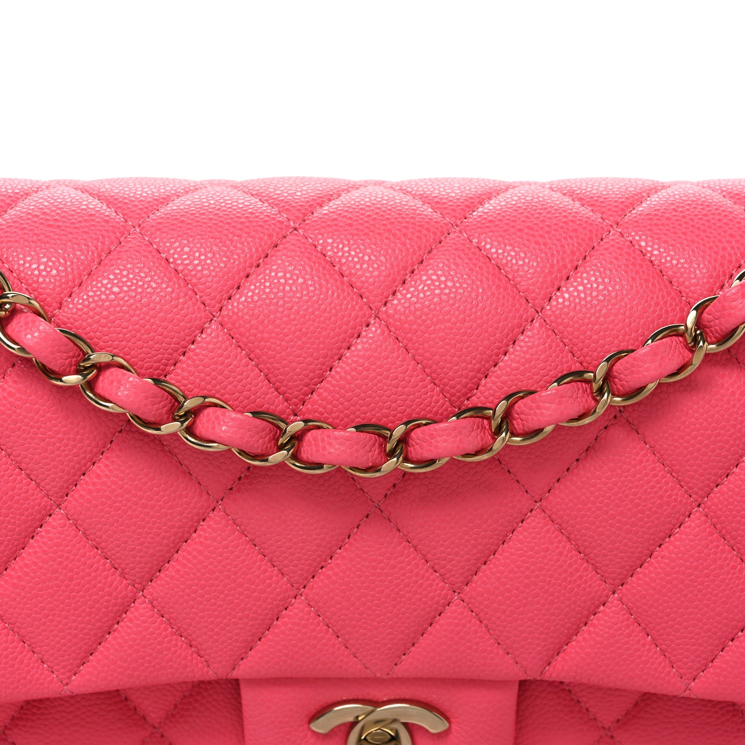 Chanel Caviar Quilted Medium Double Flap Pink 8 of 10
