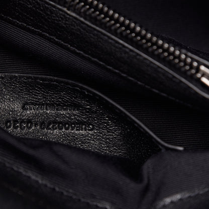 Saint Laurent Sheepskin Matelasse Chevron Monogram Medium College Bag Black 7 of 9