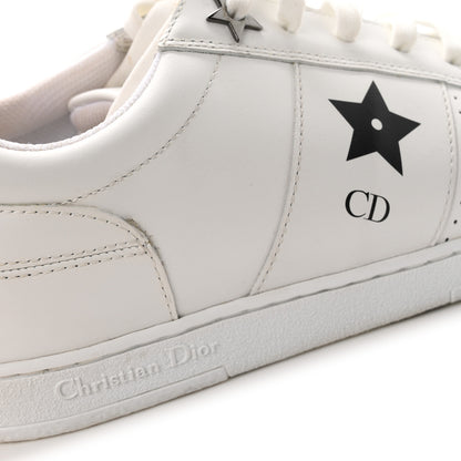 Christian Dior Calfskin Suede Dior Star Low Top Sneakers 38 White Black 10 of 11