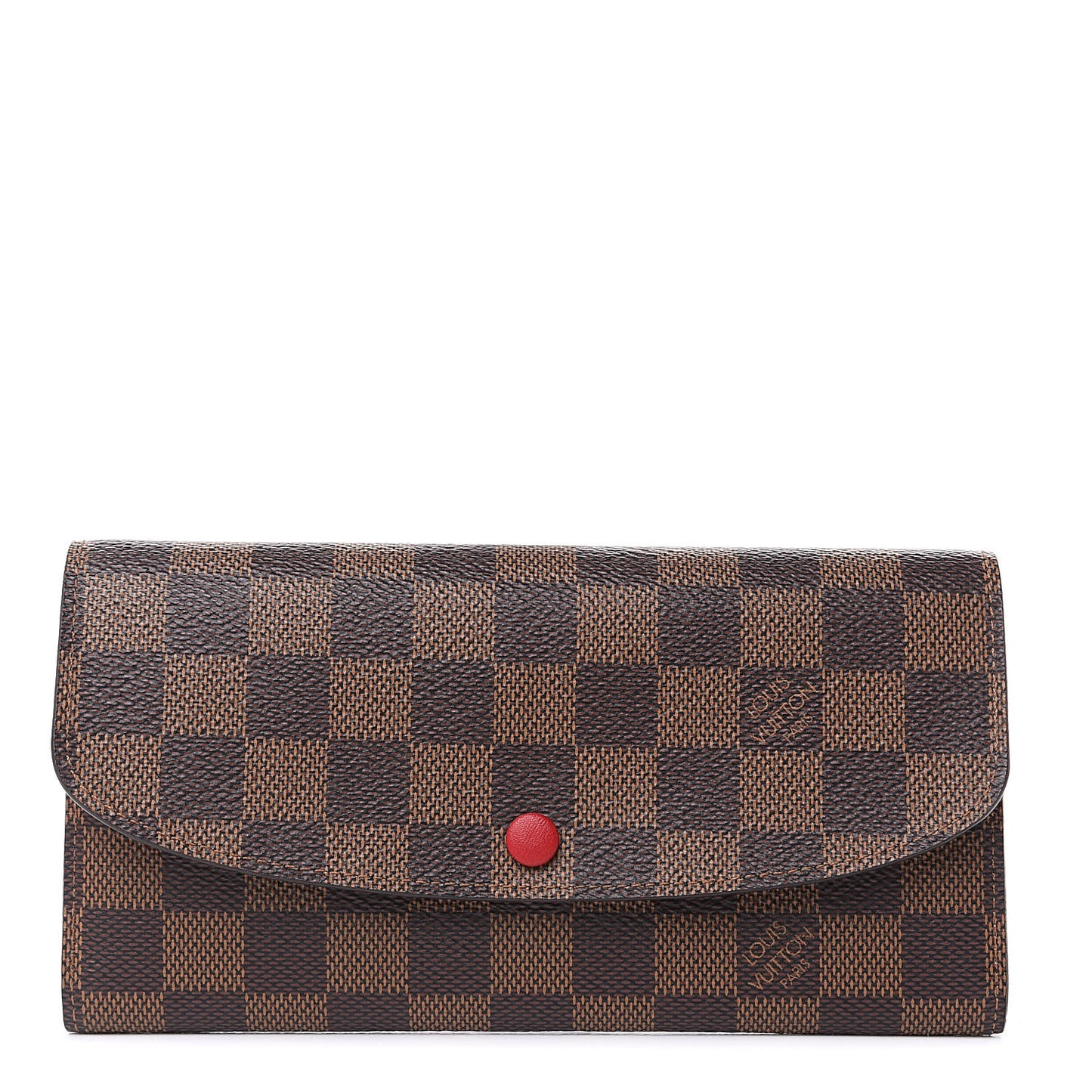 Damier Ebene Emilie Wallet Red