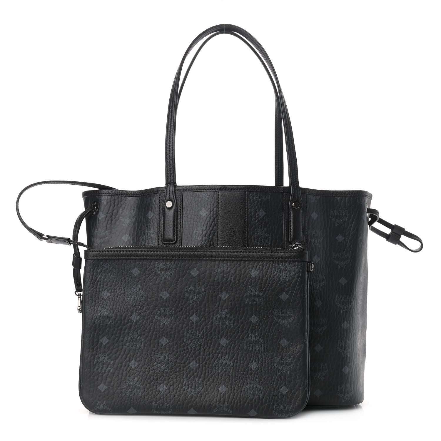 MCM Visetos Medium Liz Reversible Shopper Tote Black 1 of 15