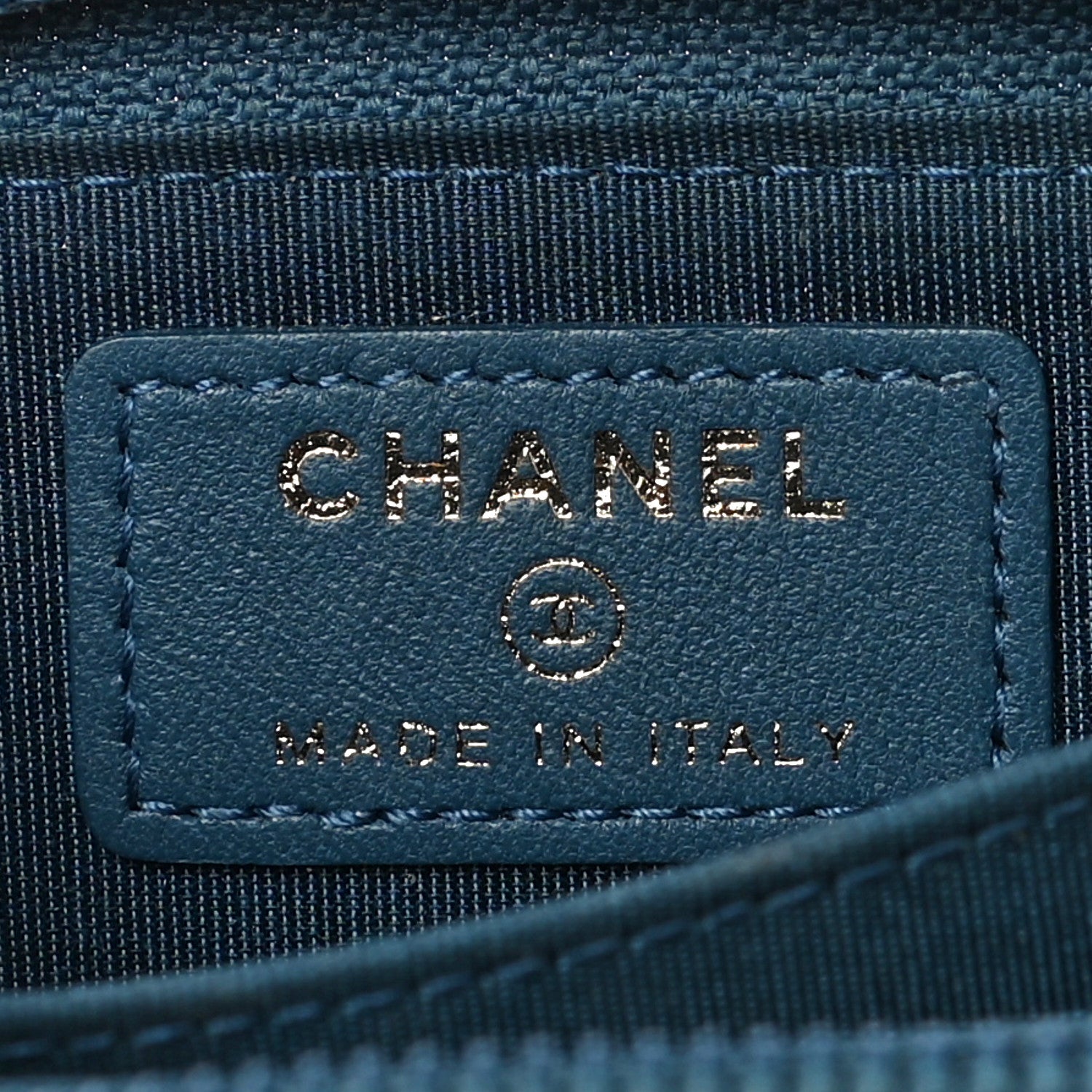 Chanel Caviar Quilted Boy Zip Around Coin Purse Wallet Dark Blue 6 of 17