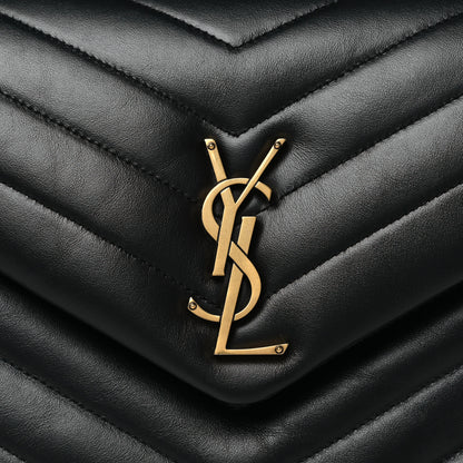 Saint Laurent Calfskin Y Quilted Monogram Medium Loulou Chain Satchel Black 8 of 10