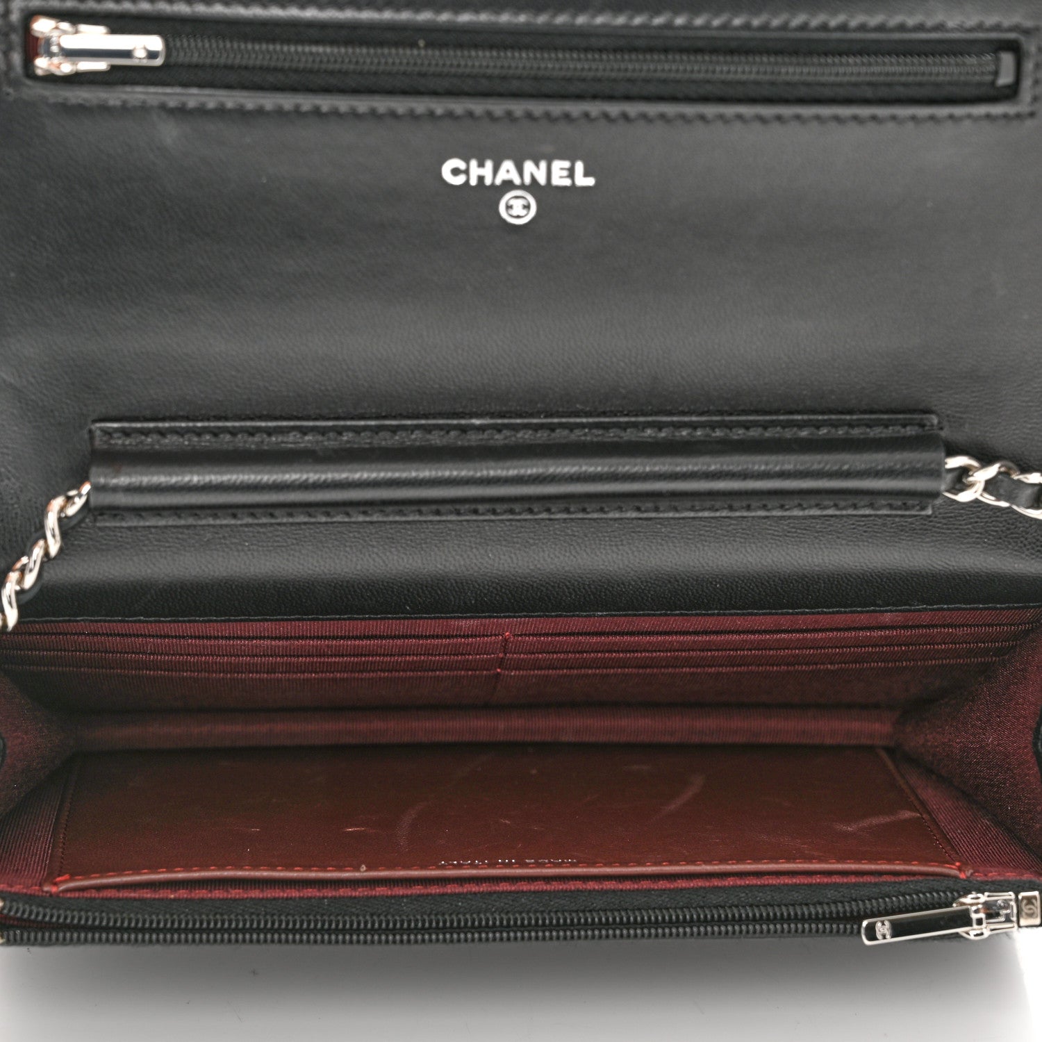 Chanel Lambskin Quilted Wallet On Chain WOC Black 5 of 13