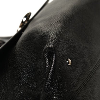 Salvatore Ferragamo Calfskin Sofia Gancini Satchel Black 12 of 12