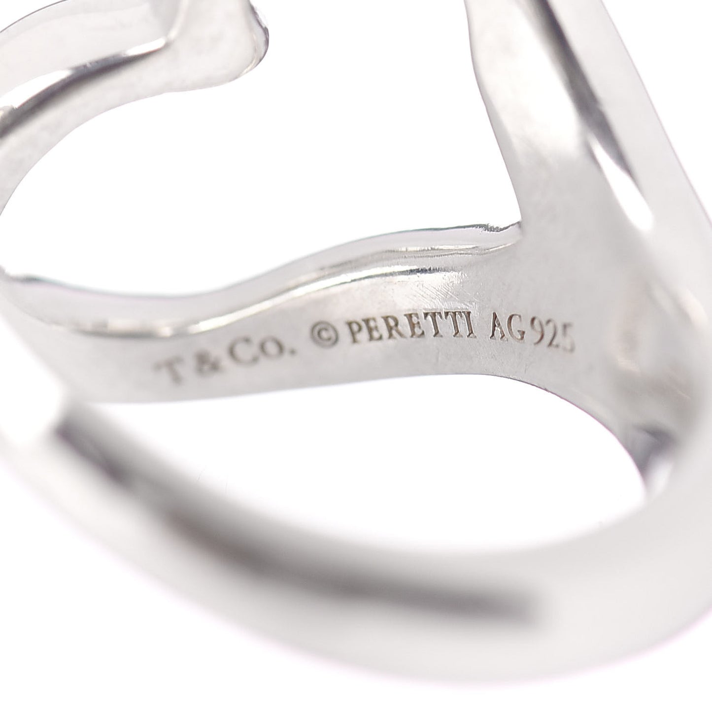 Elsa Peretti Sterling Silver Open Heart Ring 45 3.25