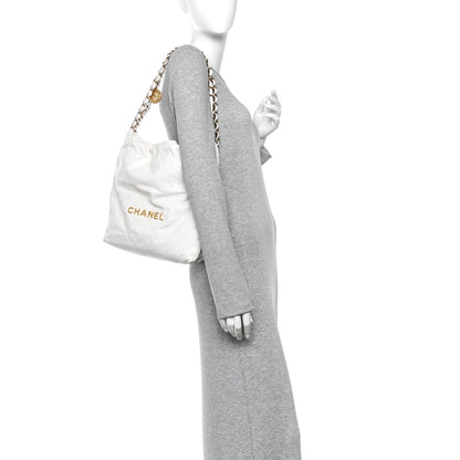 Chanel Shiny Calfskin Quilted Small Chanel 22 White 2 of 11