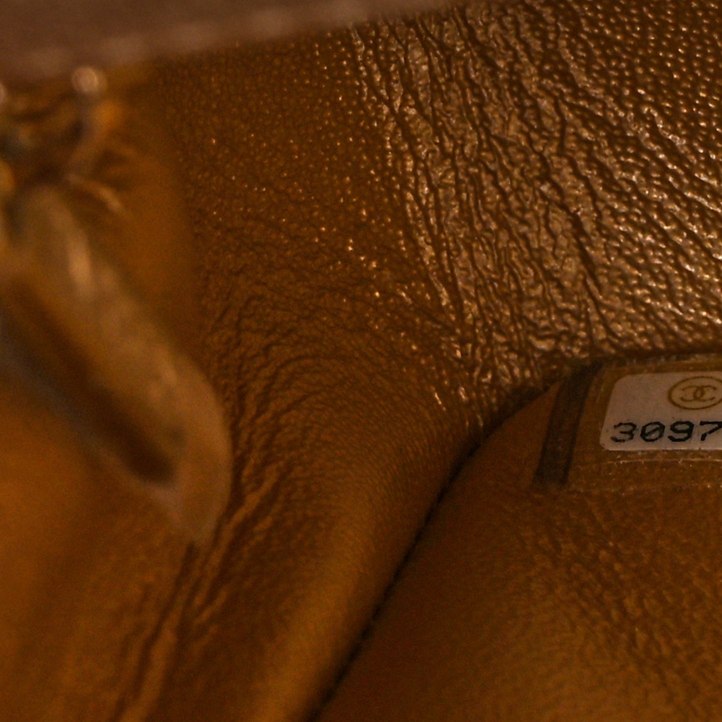 Metallic Lambskin Quilted Mini Rectangular Flap Gold