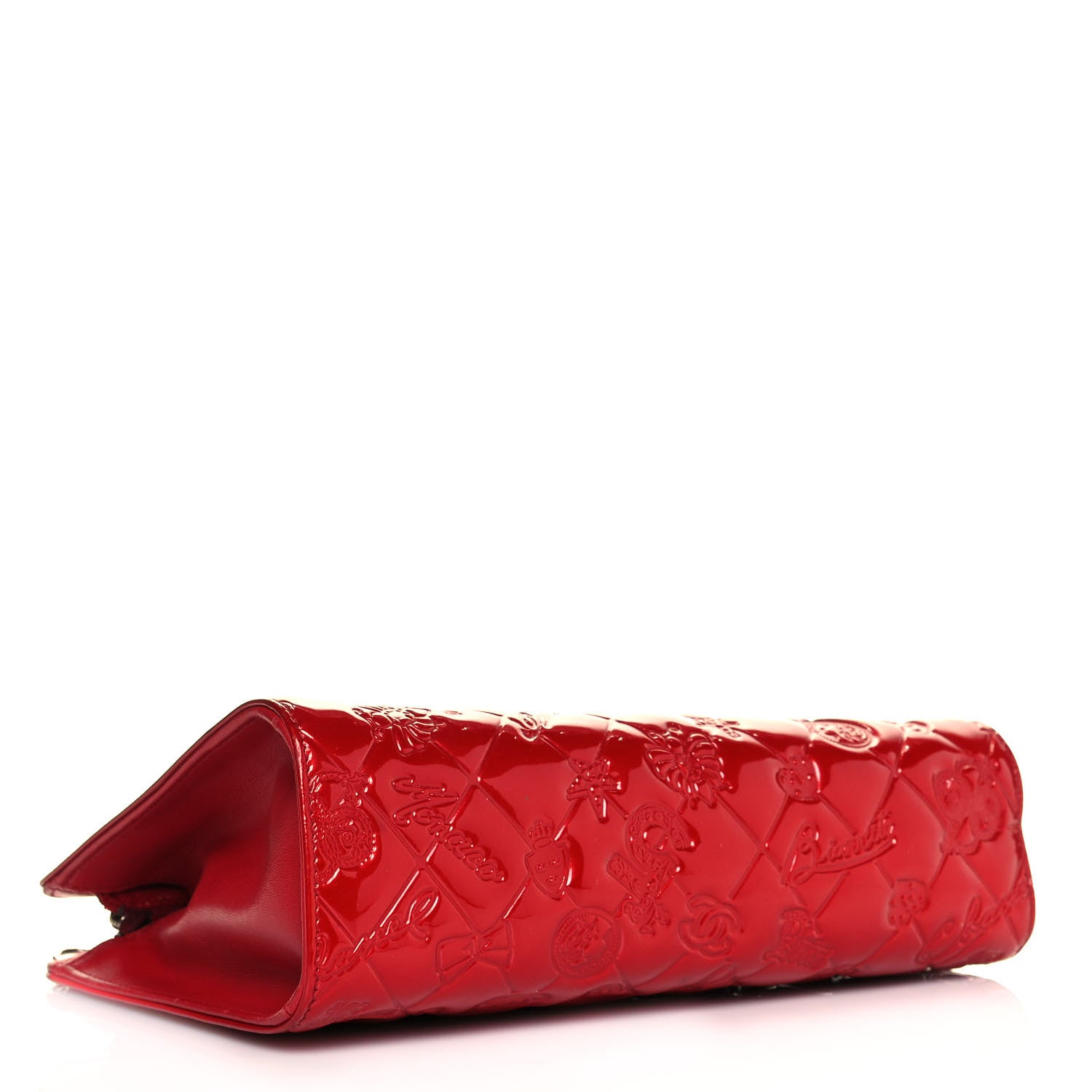 Chanel Patent Calfskin Lucky Symbols Pochette Red 3 of 12