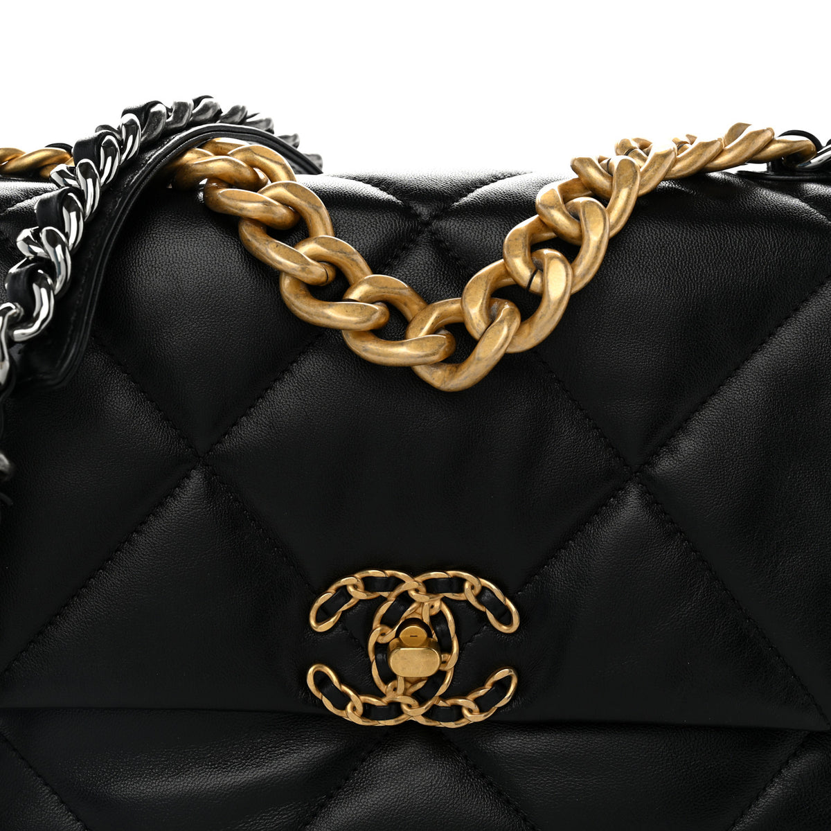 Chanel Lambskin Quilted Large Chanel 19 Flap Black 7 of 10