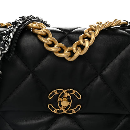 Chanel Lambskin Quilted Large Chanel 19 Flap Black 7 of 10
