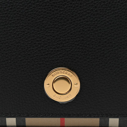 Burberry Grainy Calfskin Vintage Check Hampshire Crossbody Black 8 of 10