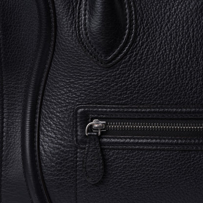 Celine Drummed Calfskin Mini Luggage Black 10 of 10