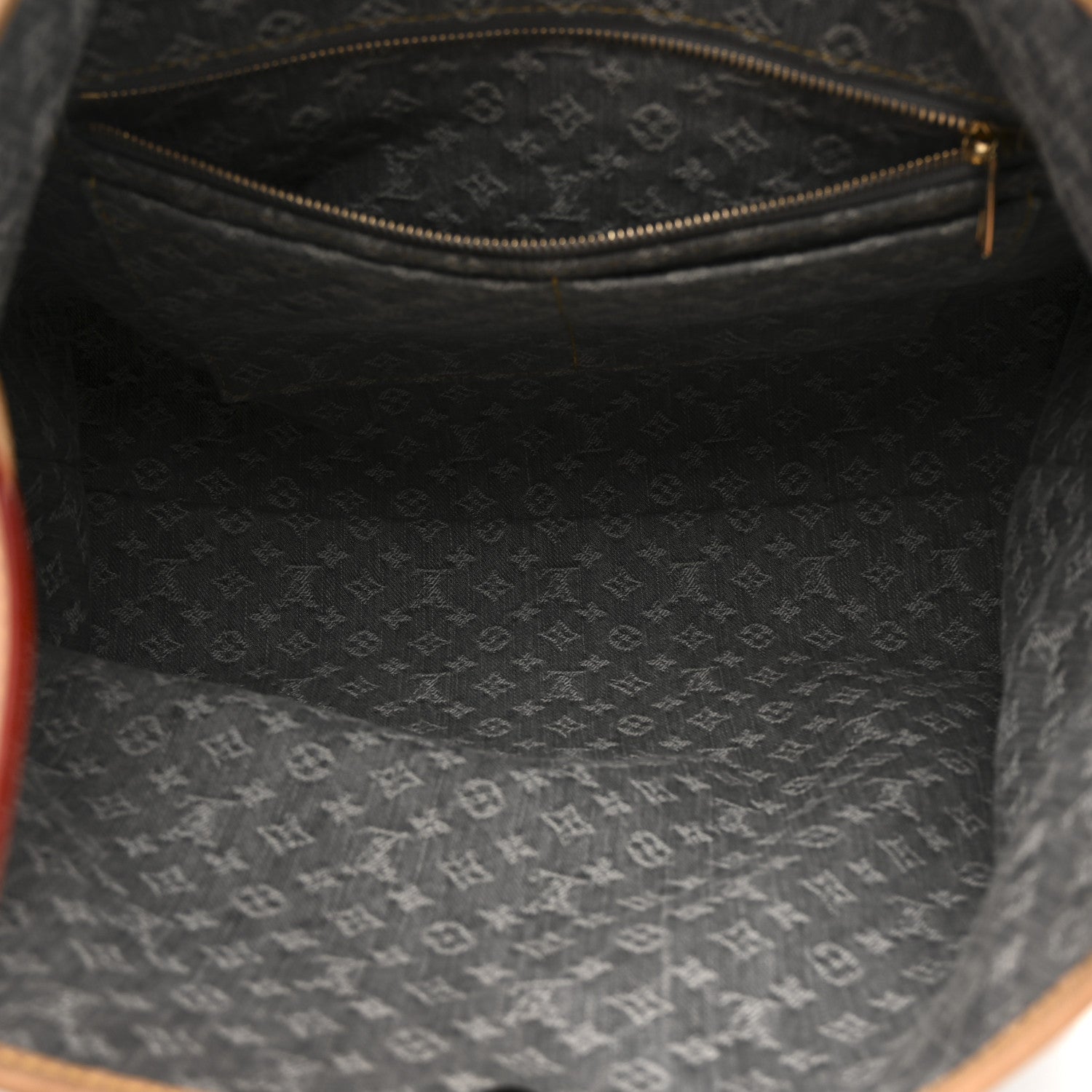 Louis Vuitton Monogram Denim CarryAll MM Washed Grey 5 of 11