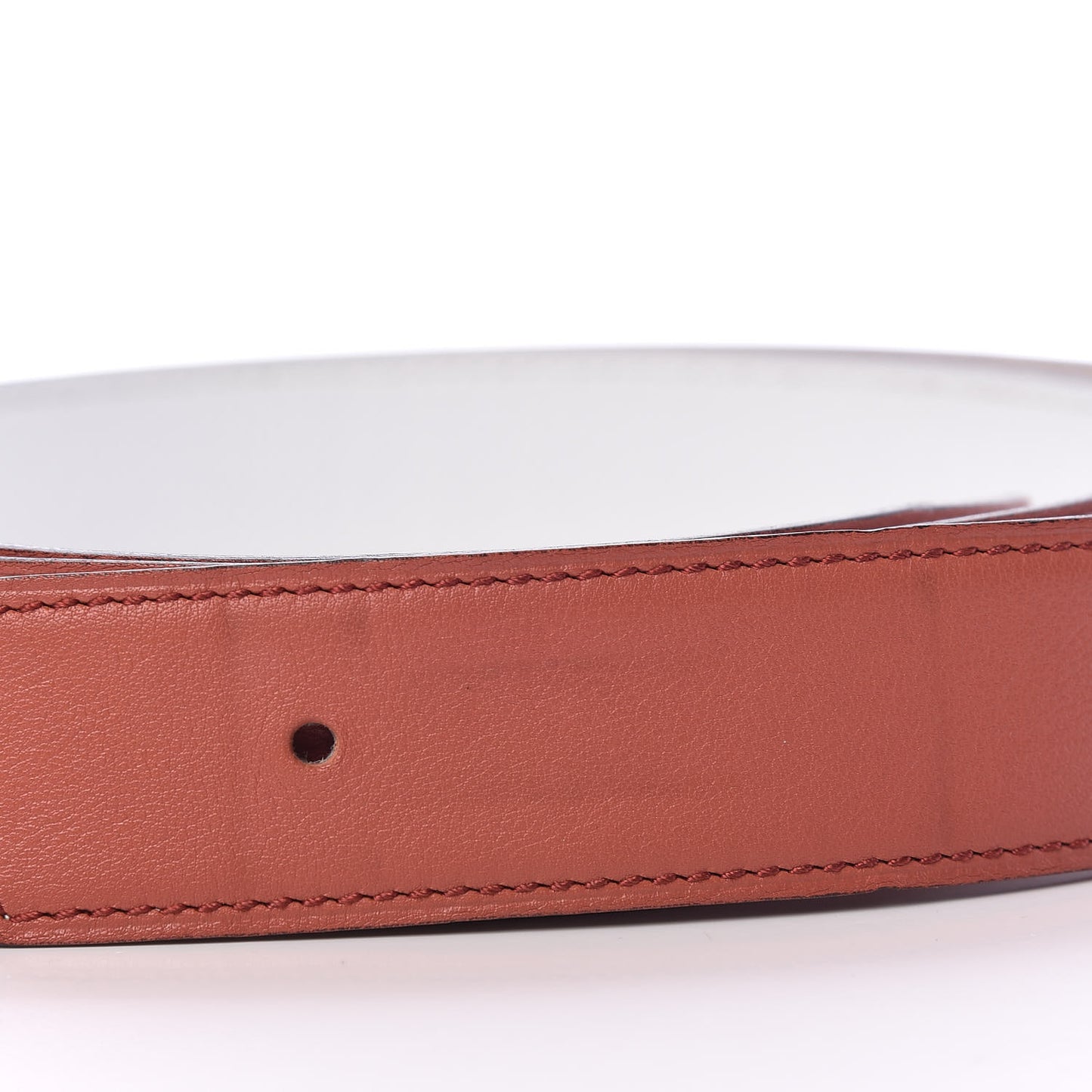 Swift Epsom 32mm Belt Strap 95 Rouge Venetian White