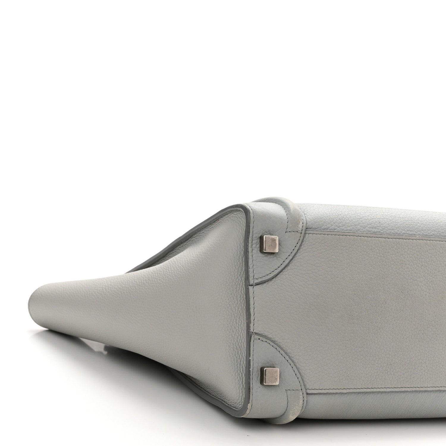 Celine Drummed Calfskin Micro Luggage Sky 9 of 16