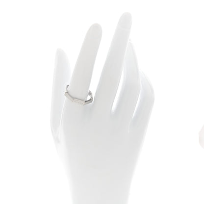 Gucci 18K White Gold 4mm Link To Love Striped Ring 58 8.5 2 of 4