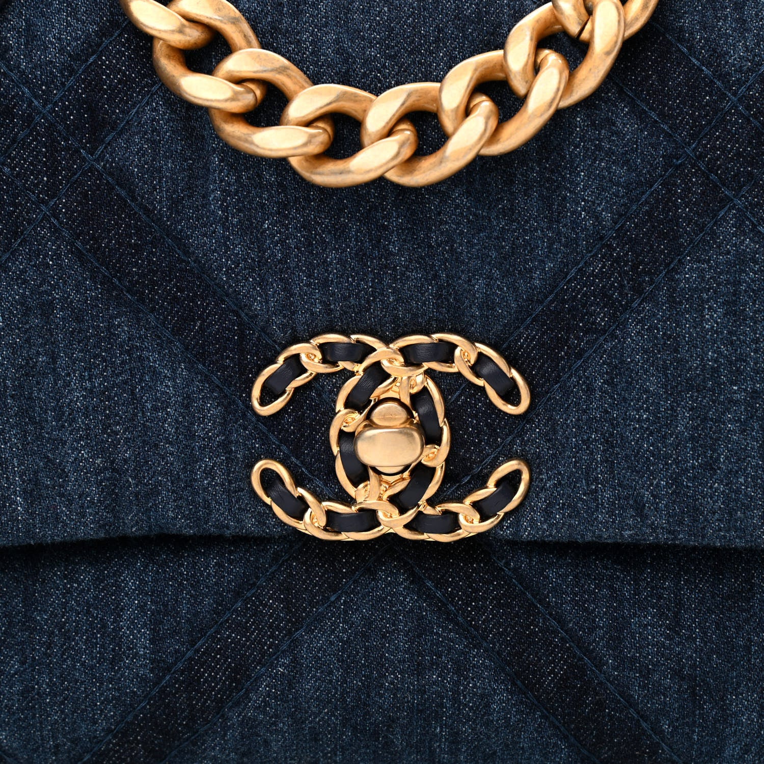 Chanel Denim Quilted Medium Chanel 19 Flap Blue 8 of 10