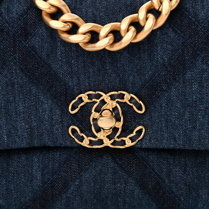 Chanel Denim Quilted Medium Chanel 19 Flap Blue 8 of 10