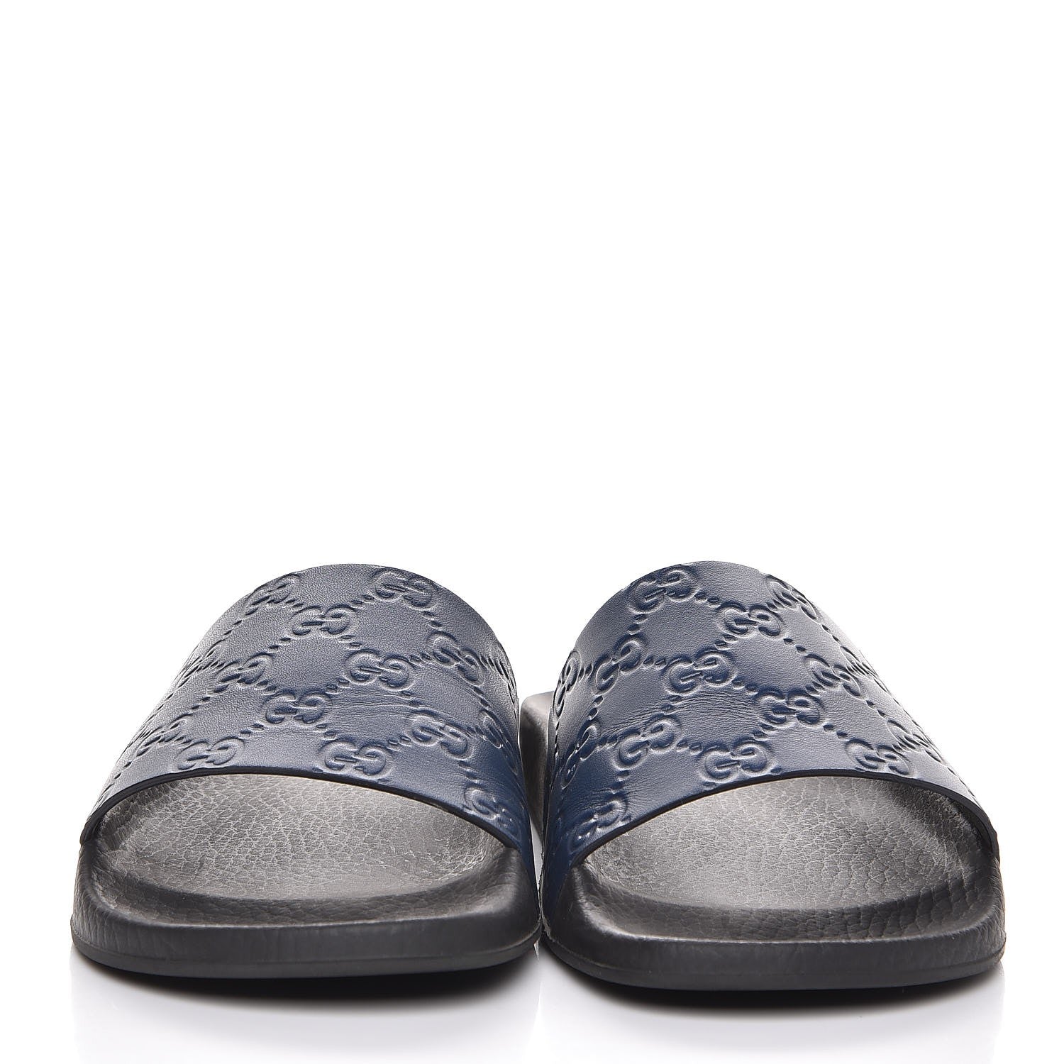 Gucci Guccissima Signature Slide Sandals 39 Blue 3 of 15