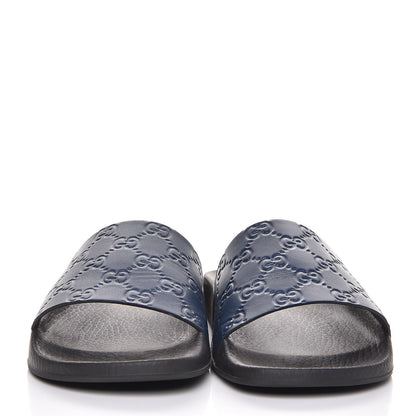 Gucci Guccissima Signature Slide Sandals 39 Blue 3 of 15