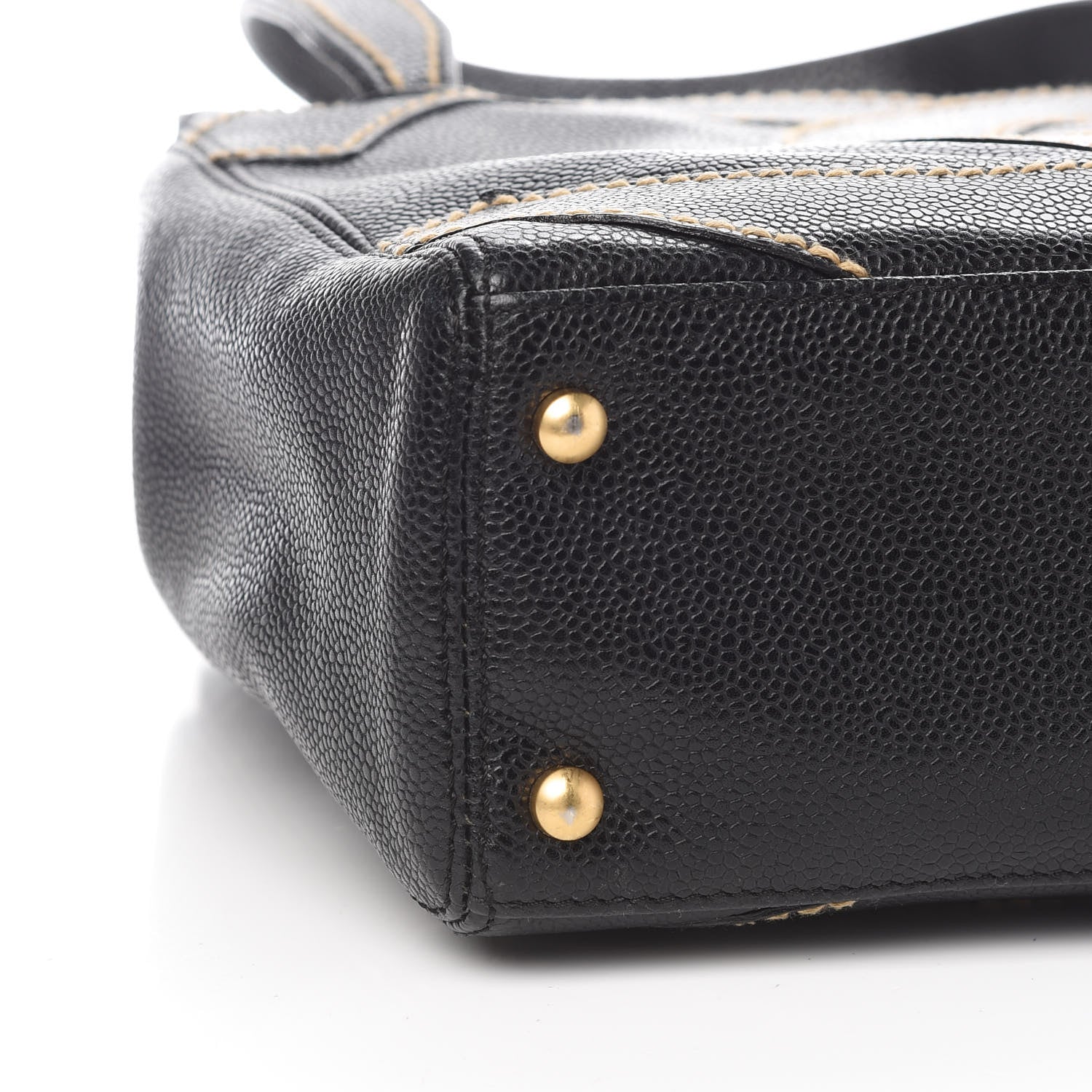 Chanel Caviar CC Stitched Small Tote Black 8 of 10