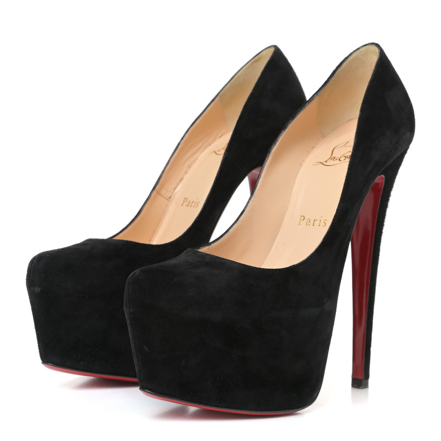 Christian Louboutin Suede Daffodile 160 Pumps 36 Black 2 of 15