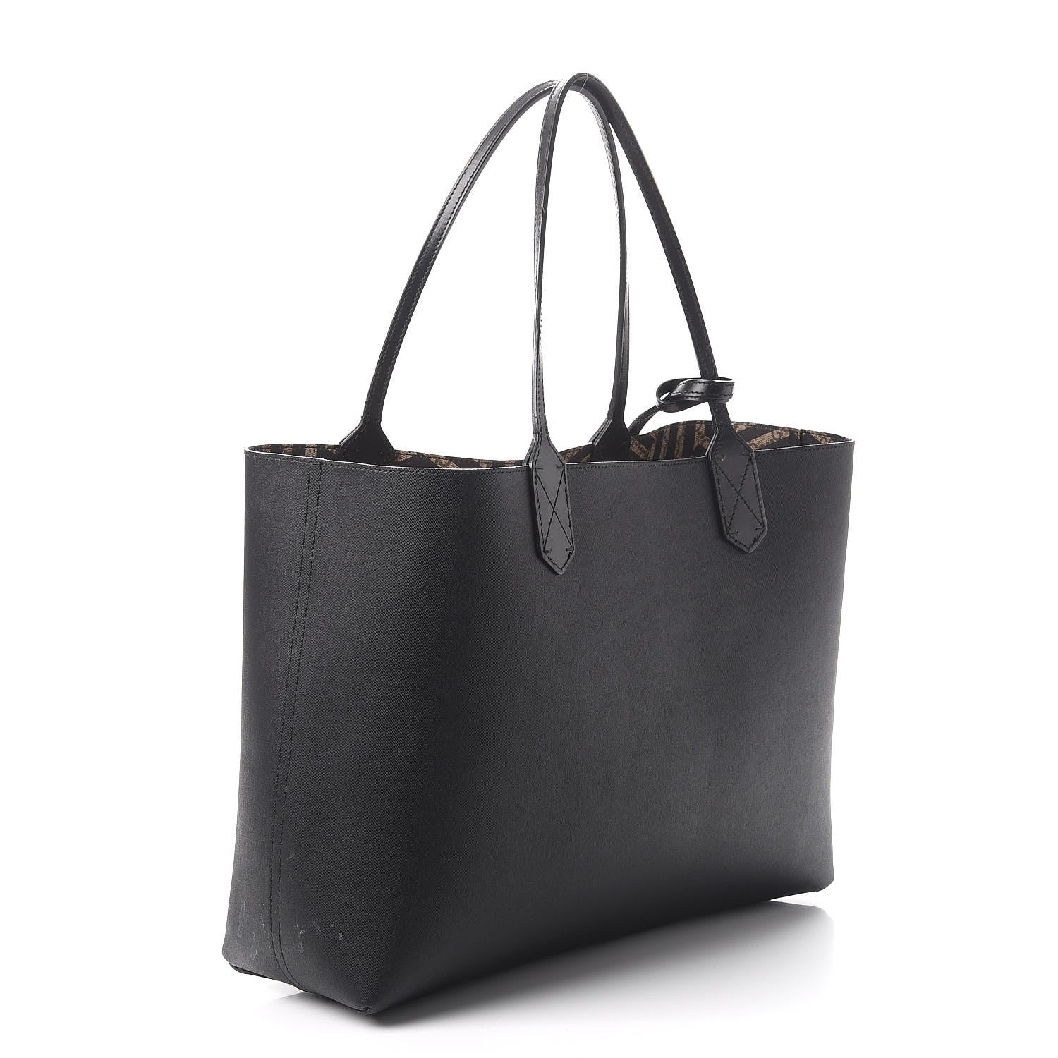 Gucci Calfskin GG Supreme Monogram Caleido Large Reversible Tote Black 6 of 15