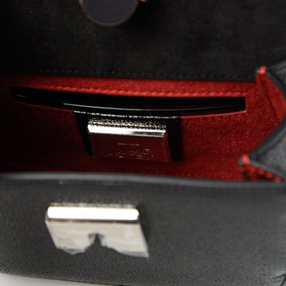 Christian Louboutin Jurassic Calfskin Spikes Sweety Charity NV Crossbody Bag Black Silver 8 of 9