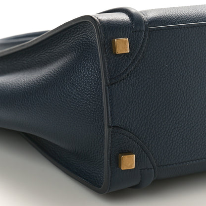 Celine Drummed Calfskin Micro Luggage Marine 7 of 8